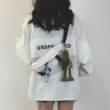 网红小包包女2020新款潮韩版原宿帆布胸包港风休闲斜挎运动腰包女