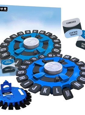 趣味tapple亲子互动家庭棋盘英语字母转盘疯火轮桌面益智玩具儿童