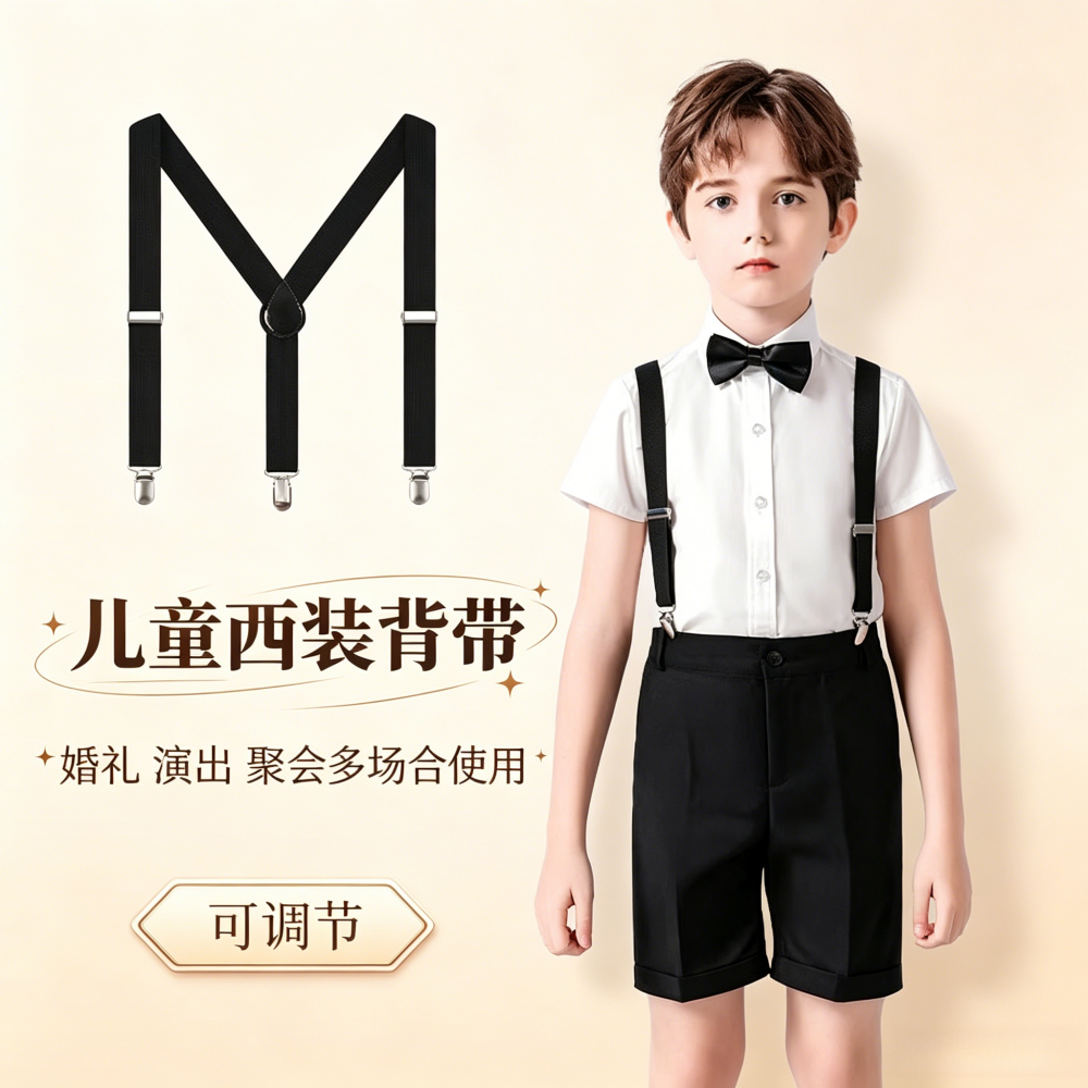 儿童学生防滑背带夹韩版演出