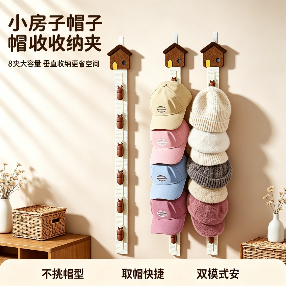 门后墙挂帽子收纳神器