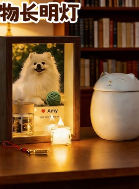 宠物祭祀蜡去世纪念灵牌猫咪狗狗供奉酥油灯烛仿真电子长明灯