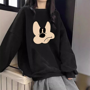 重磅圆领卫衣女春秋薄款复古美式G级感慵懒风oversize24新品