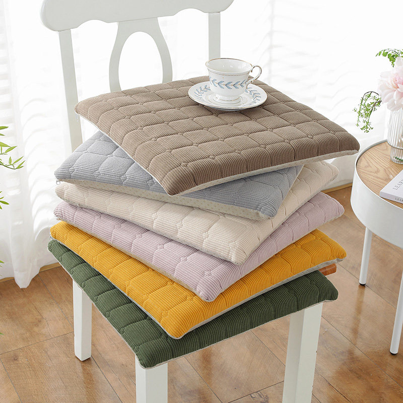 四季通用灯芯绒加厚家用餐椅绑带防滑马蹄形久坐椅垫办公室椅子垫,居家布艺,椅垫,淘宝优惠券,粉丝福利购,淘宝优惠卷