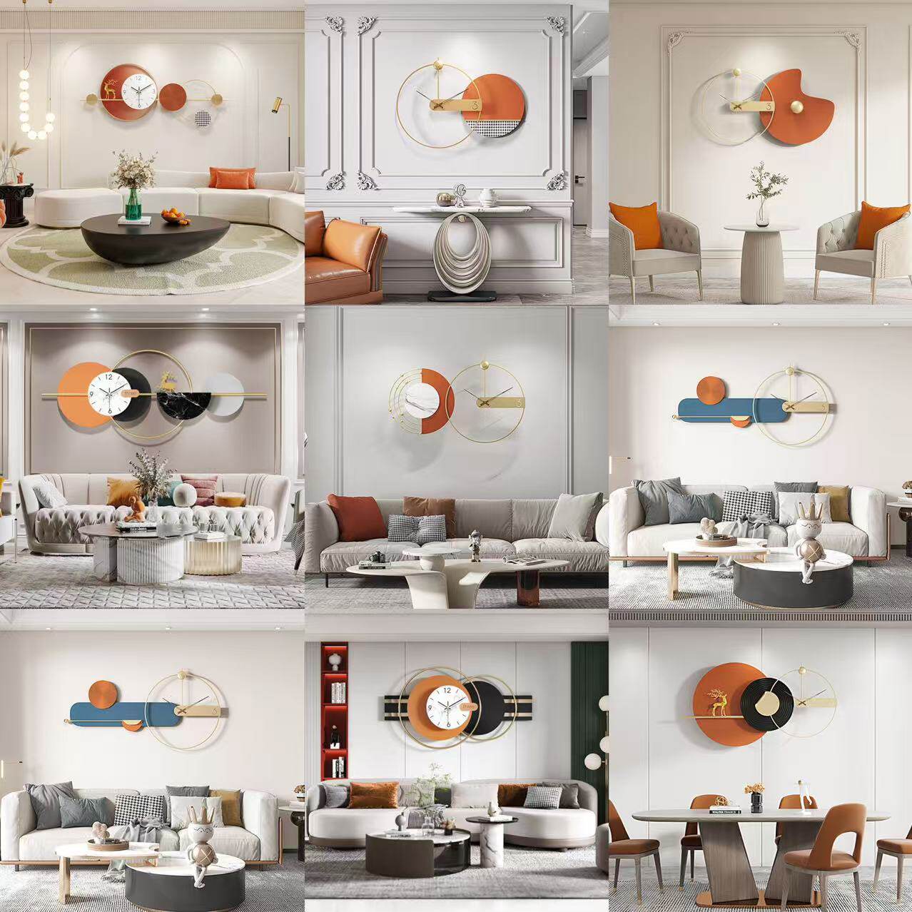 2025新款客厅家用挂钟挂墙静音钟表时钟挂表