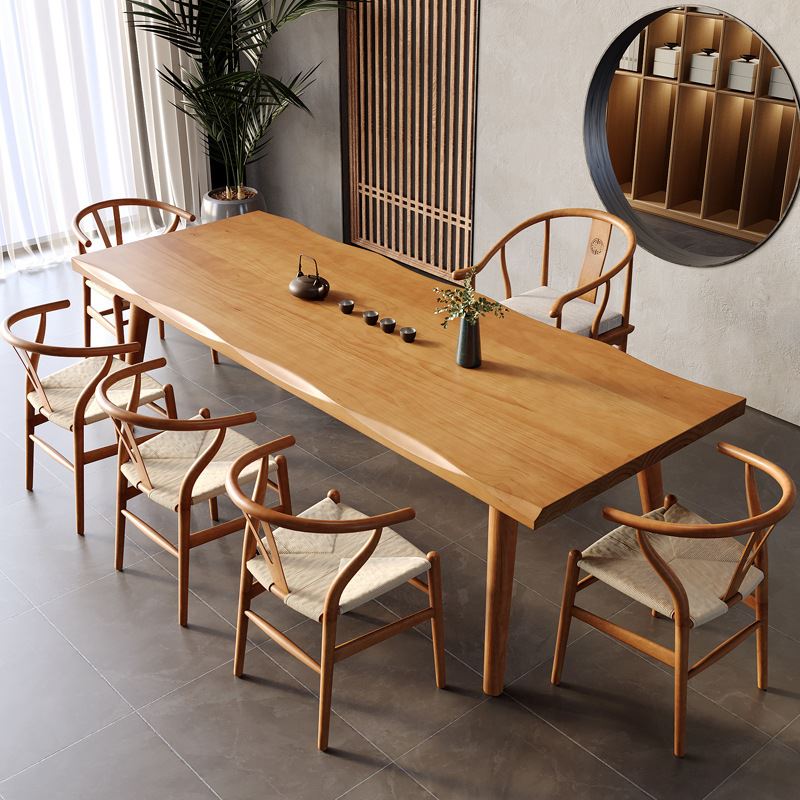 新中式实木茶桌椅组合 现代禅意茶室洽谈泡茶桌接待处招待泡茶桌