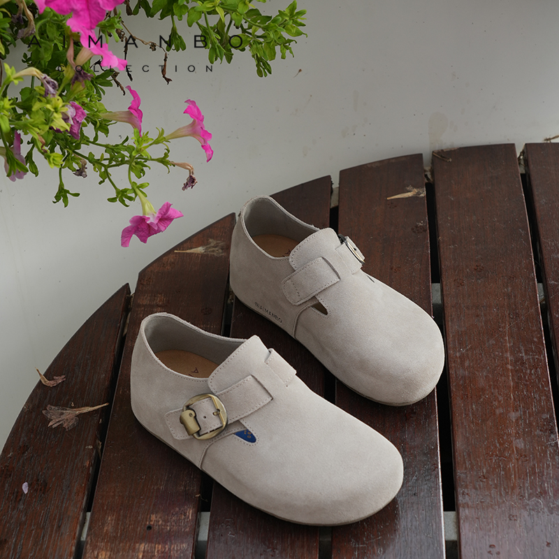 漫步佳人2025秋季新品全包勃肯鞋厚底舒适单鞋百搭复古一脚蹬女鞋