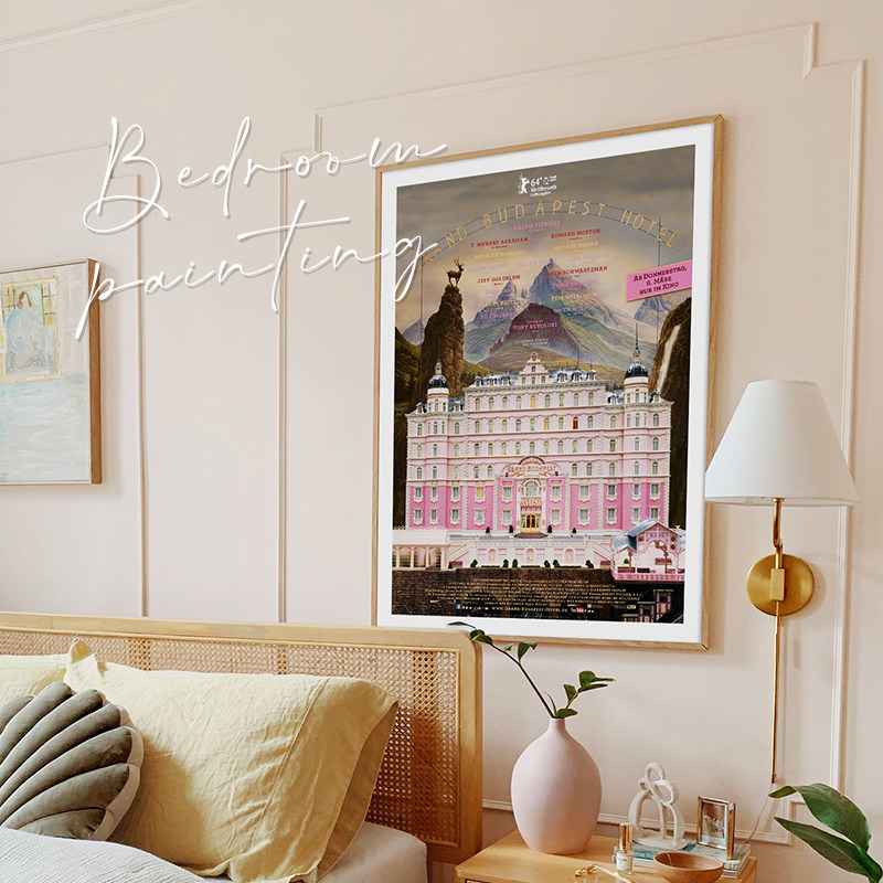 努高nugao 布达佩斯大饭店电影海报挂画欧式建筑民宿卧室装饰壁画