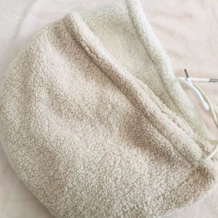 内搭纽扣棉 可拆卸单买羊羔绒百搭帽男女同款 衣服上配 假帽子韩版