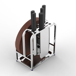 放菜板和刀的架子304不锈钢厨房刀架置物架新款多功能砧板架刀具