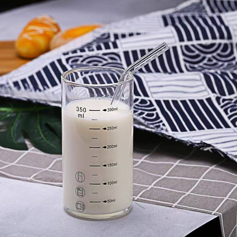 直筒玻璃杯家用微波炉杯