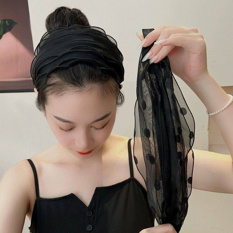 盖白头发的头饰白发边带防滑头饰妈妈发箍发卡韩版遮盖宽边头窟发