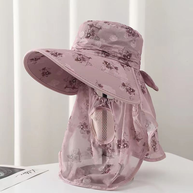 防晒帽帘冰丝凉感子夏季