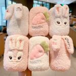 独特漂亮袖套儿童羊羔绒保暖护袖兔子卡通造型超可爱防污耐脏易清