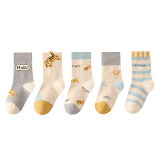 儿童袜子春秋款男童卡通可爱中筒袜宝宝学生秋冬纯棉中筒抗起球袜