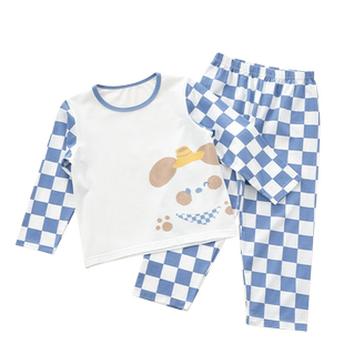 儿童睡衣男童秋衣秋裤纯棉a类新款男孩打底内衣薄宝宝家居服套装