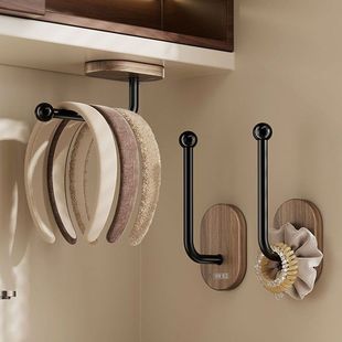 挂钩柜子侧边新款发圈发箍收纳架免打孔壁挂发夹皮筋粘钩浴室首饰