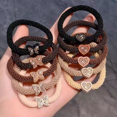 发圈女初中生发圈女高弹力耐用扎头发绳橡皮筋2024新款秋冬高级感