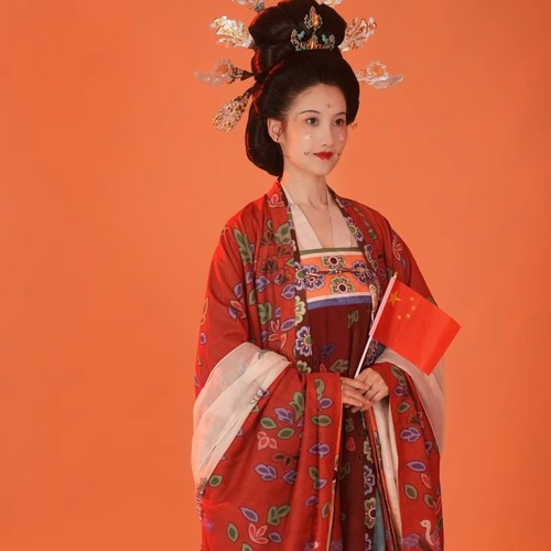 【供养人闫氏】青泠谷汉服原创套装敦煌壁画娘子上新唐朝汉服女