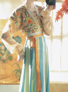 青泠谷苎麻天丝印花夏季背子汉服