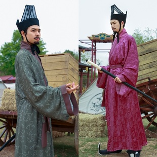 原創(chuàng)漢服西漢單衣直裾袍寬袖 青泠谷新品 雙色