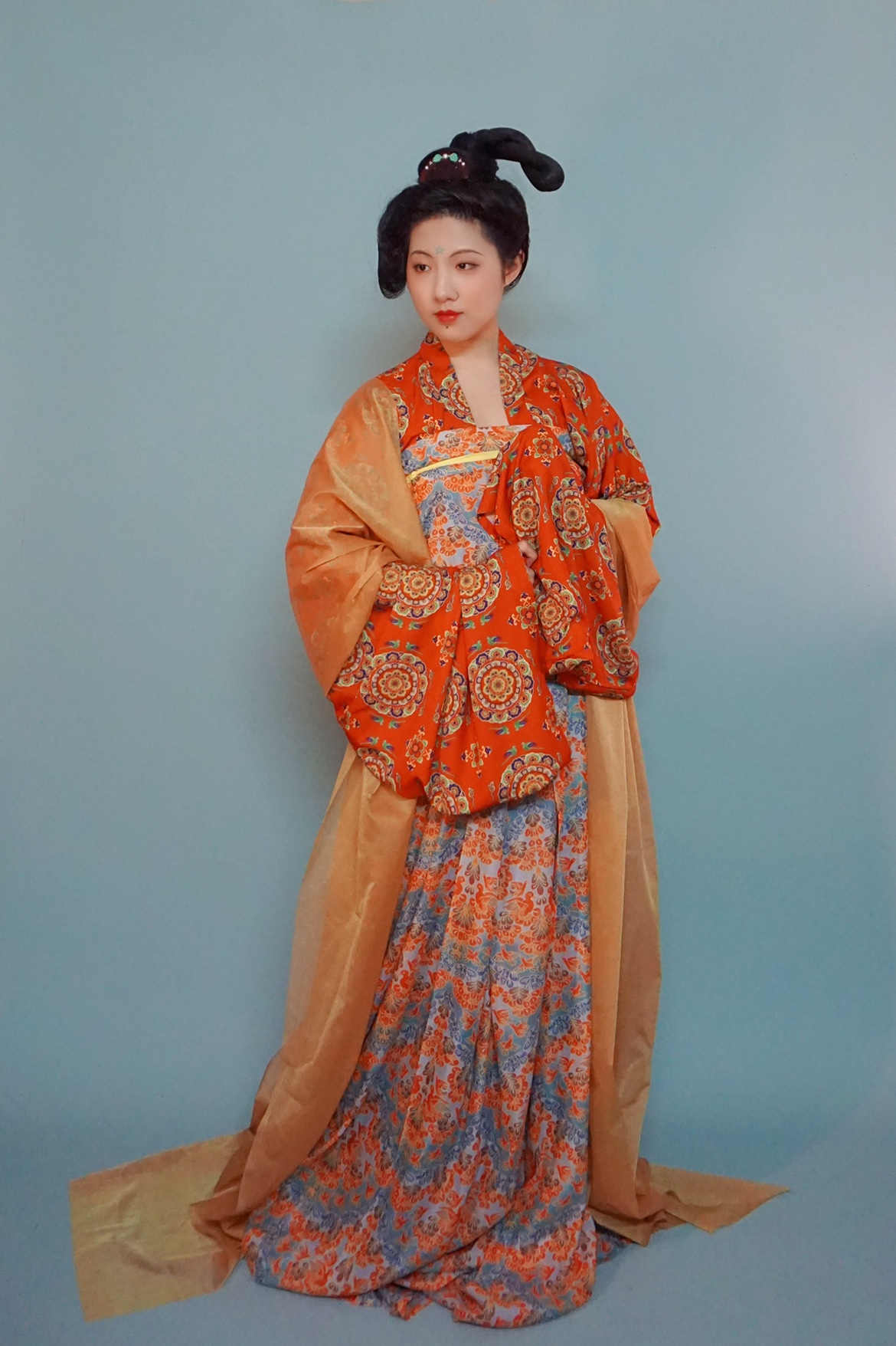 青泠谷复原汉服唐制春夏鱼鳞裙