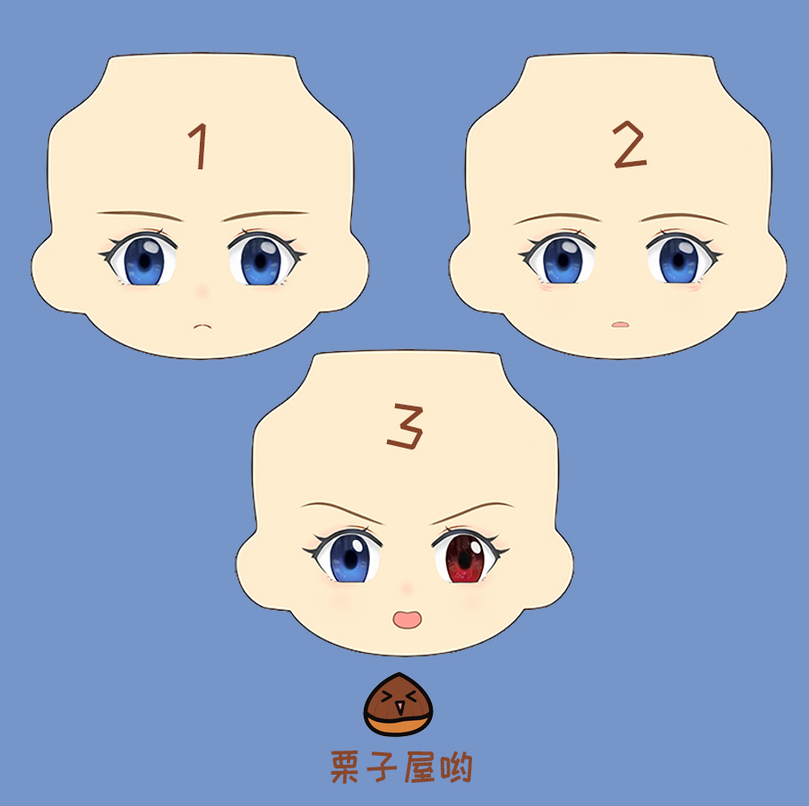 EVA新世纪福音战士 明日香粘土人水贴脸 手办 GSC ob11脸壳 ask