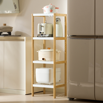 厨房夹缝置物架落地多层多功能放锅具收纳架微波炉架子家用储物架