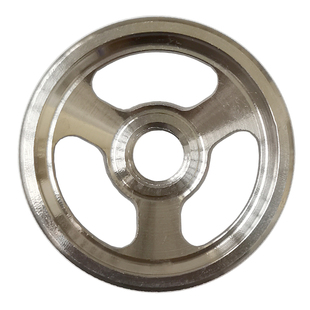 304不锈钢手轮圆形外径80 100mm内螺丝孔M10 20圆盘
