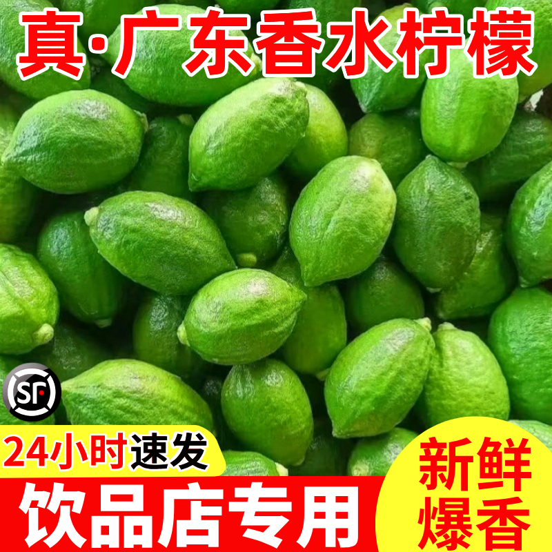 广东香水柠檬新鲜无籽香柠檬暴打鸭屎香青柠精选一级果奶茶店专用