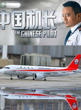 中国机长同款合金飞机模型客机A319四川航空拼装玩具静太带轮带灯
