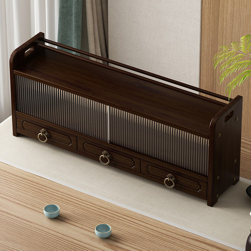 桌面博古架小型茶桌置物架中式非实木茶具展示架紫砂壶茶杯摆放架