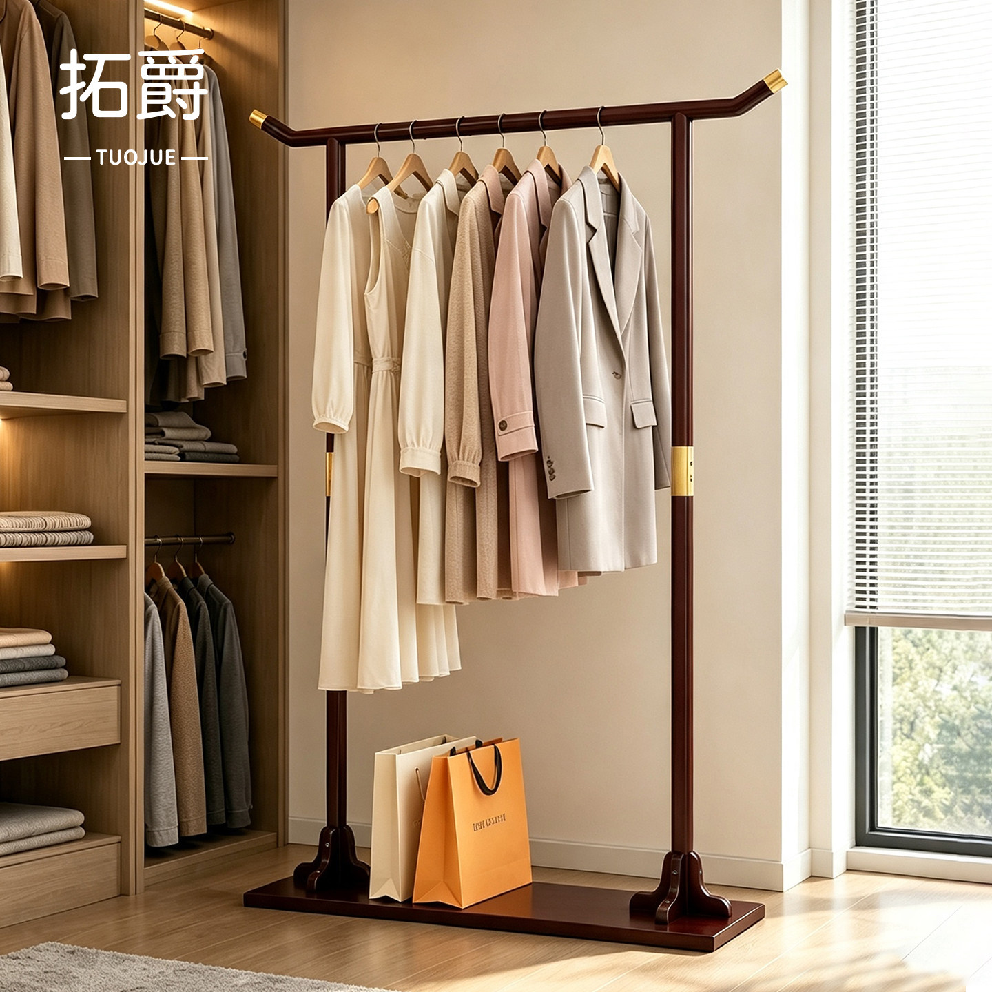 【加粗加厚楠竹】衣帽间挂衣架图片