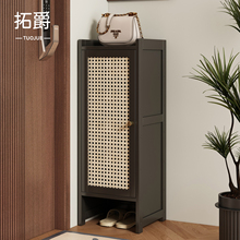 鞋柜小窄门口家用鞋架2025新款非实木带门防尘鞋子收纳柜不占空间