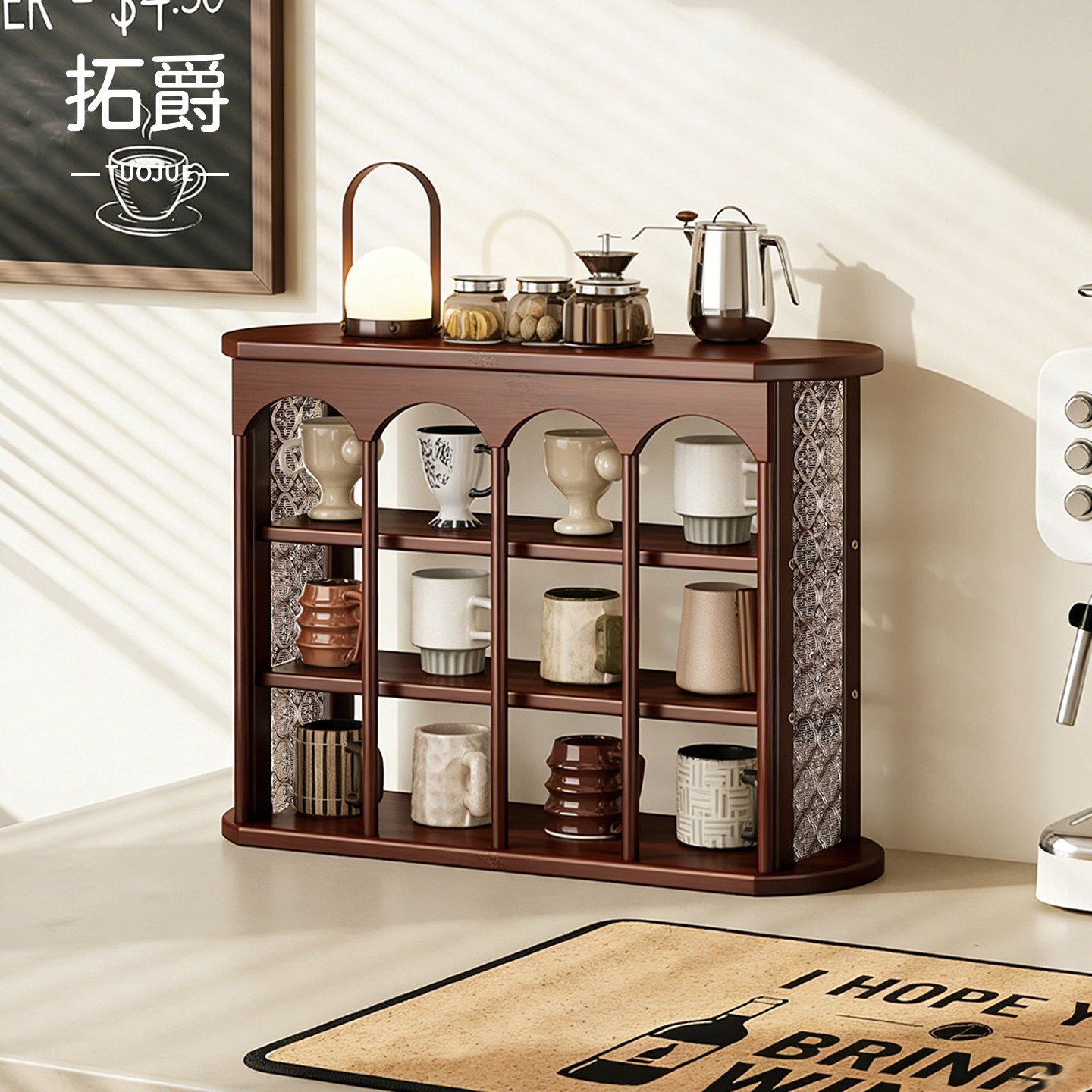 【好看又能装！】复古多层杯架图片