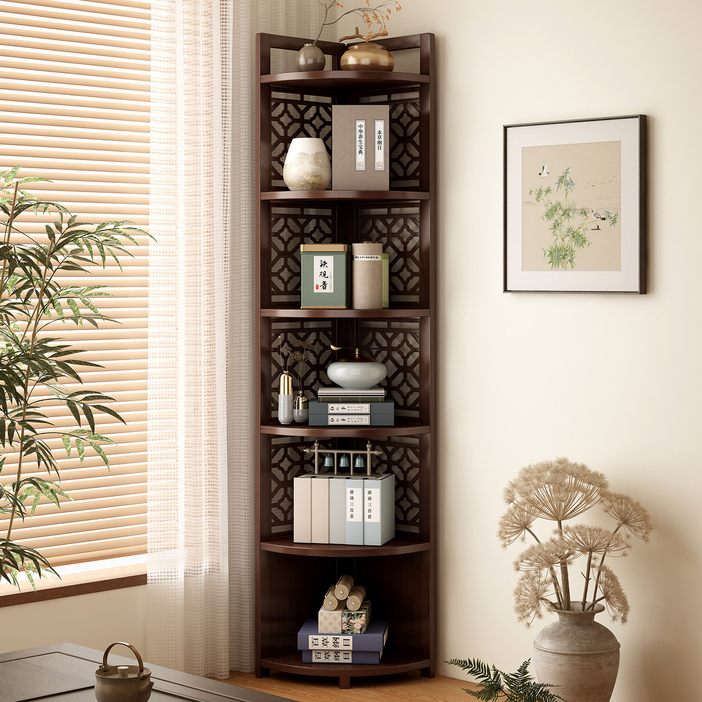 【省空间神器】中古风转角置物架