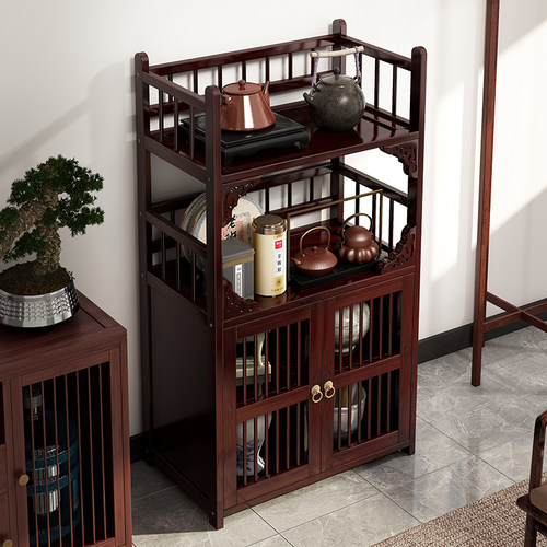 【加固新升级！】小型茶柜置物架