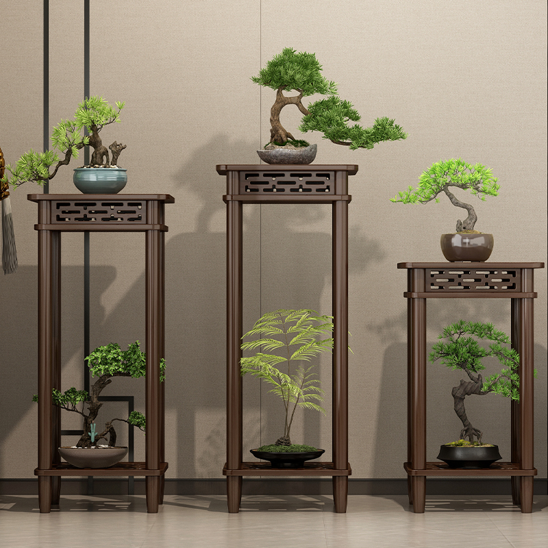 拓爵中式复古落地式花架