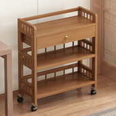 可移动茶几茶桌边几简易小推车非实木多功能置物架茶叶茶具收纳架