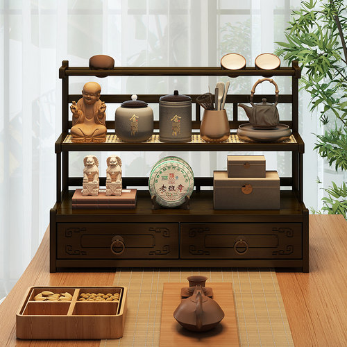 【茶桌收纳好物】桌面小型博古架