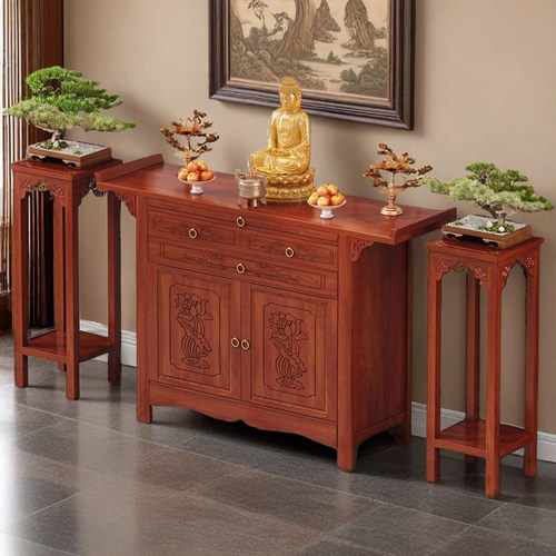供桌佛台家用上供专用桌子中式非实木贡品案台财神爷神位台桌香案