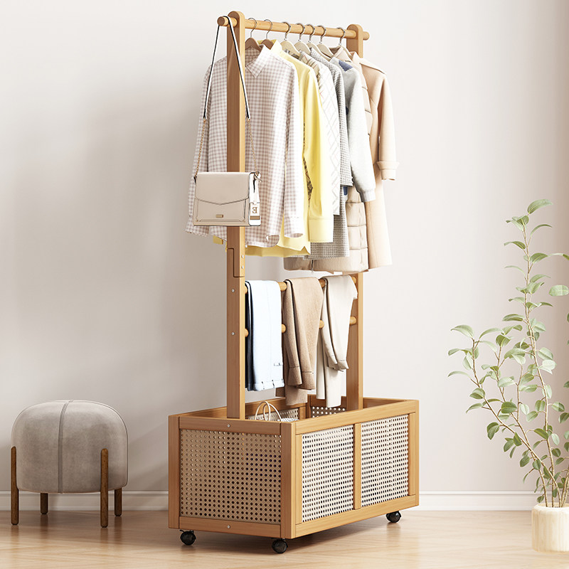 家用挂衣架落地式卧室可移动衣帽架现代简约房间挂衣服的架子新款