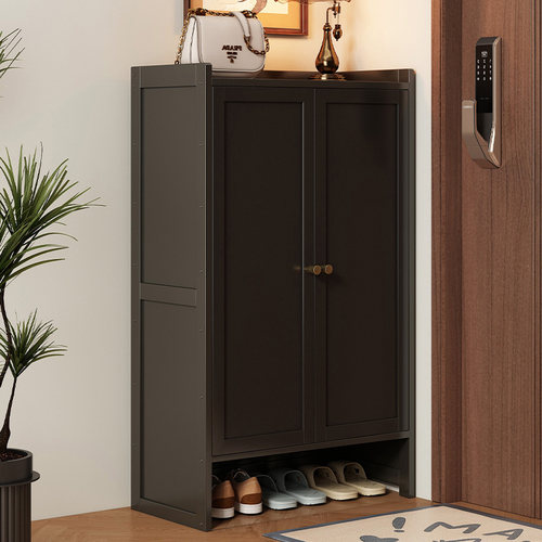 【加深柜体】入户门口多层鞋柜子