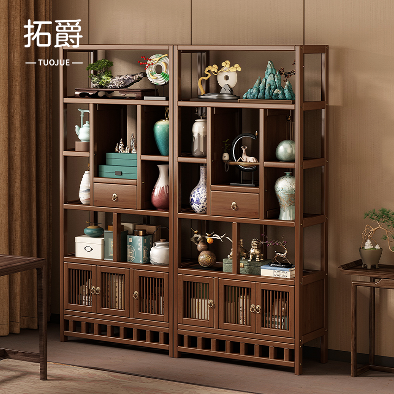 【加厚加固】古董博古架置物架子