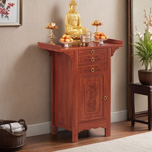 供桌香案家用农村堂屋神龛非实木财神爷供座台神像供奉台香火案台