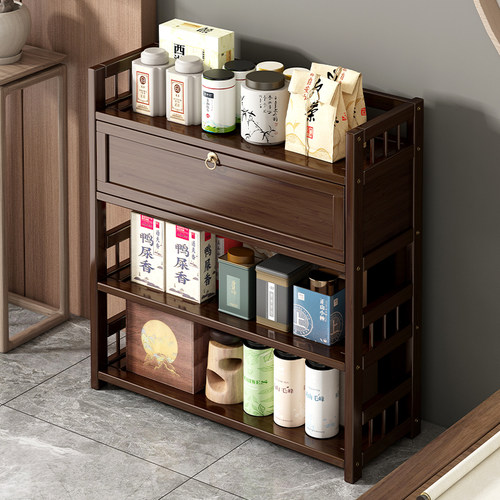 【加固新升级】小型博古架茶叶架