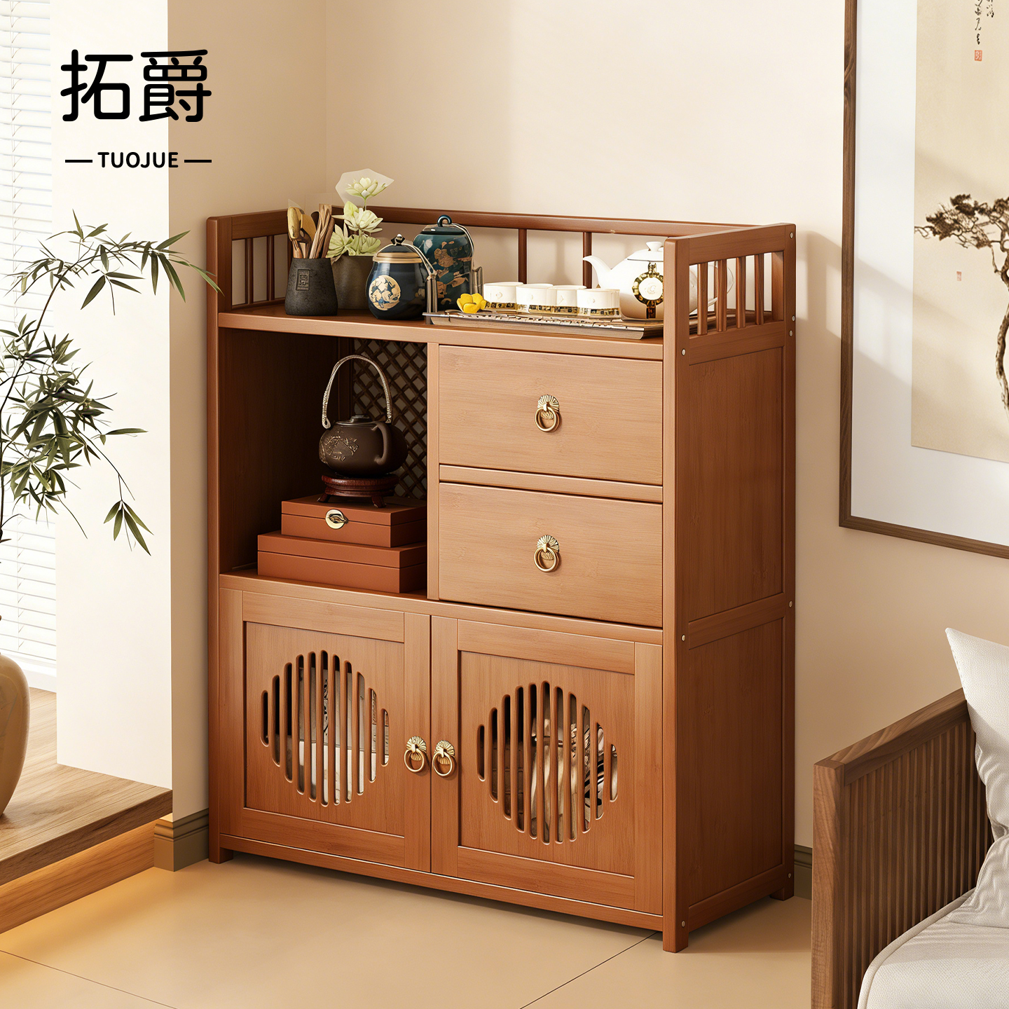 【加厚板材！】茶室茶具置物架