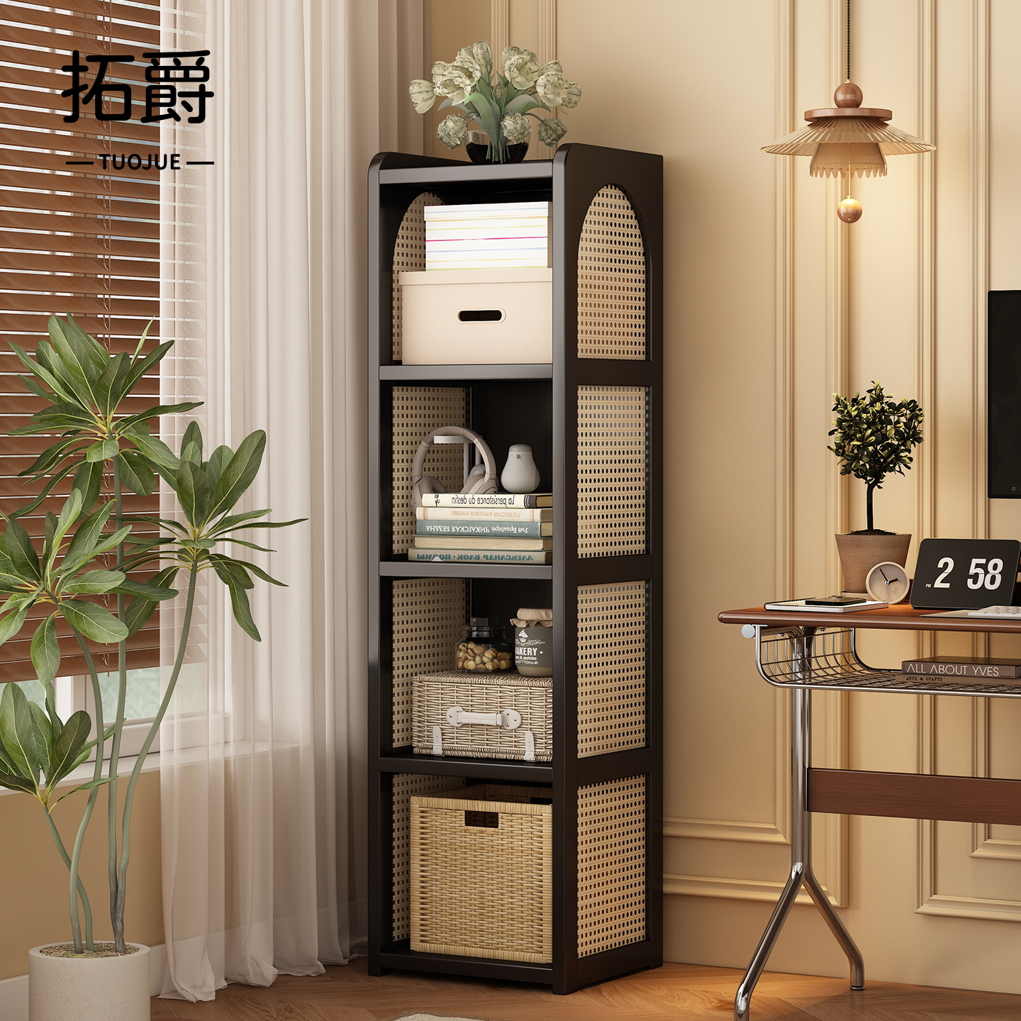 【加厚加固！】窄款书架置物架