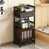 博古架小型实木中式 茶水柜办公室置物架茶叶展示架茶具储物柜