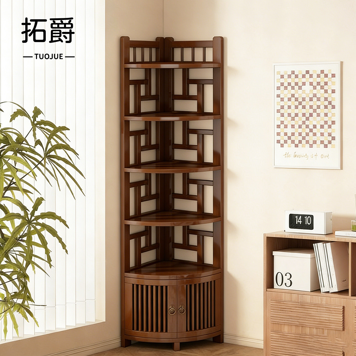 转角置物架客厅小型博古架茶叶摆放展示架书架墙角多功能收纳柜子,住宅家具,多宝格/博古架,淘宝优惠券,粉丝福利购,淘宝优惠卷