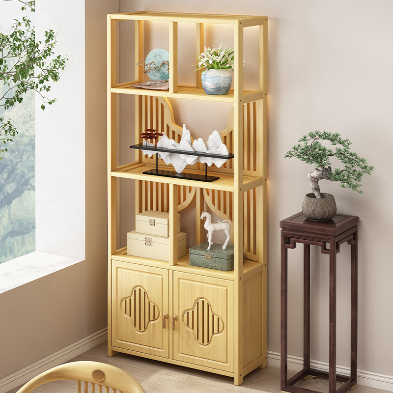 博古架茶柜置物架客厅现代简约多宝阁摆件展示架非实木茶叶收纳架